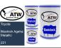 Preview: Toyota, Blackish Ageha Metallic, 221: 500ml Lackdose + 500ml Klarlack + 250ml Härter - Set, von ATW Autoteile West.